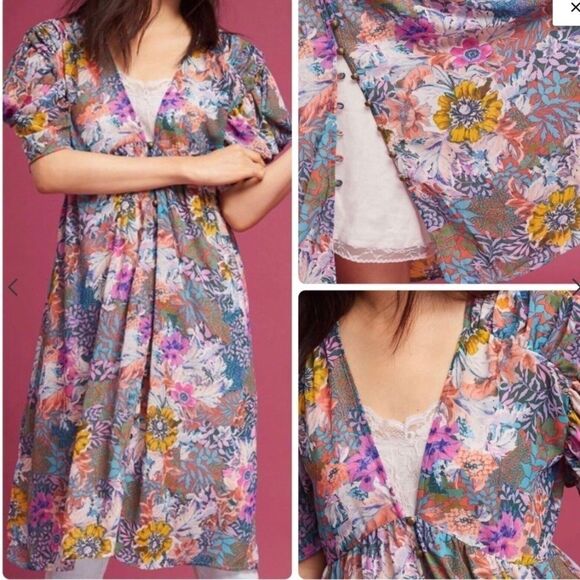 Anthropologie Akemi Kin Valencia Dress Size XS Floral Print - Picture 1 of 7